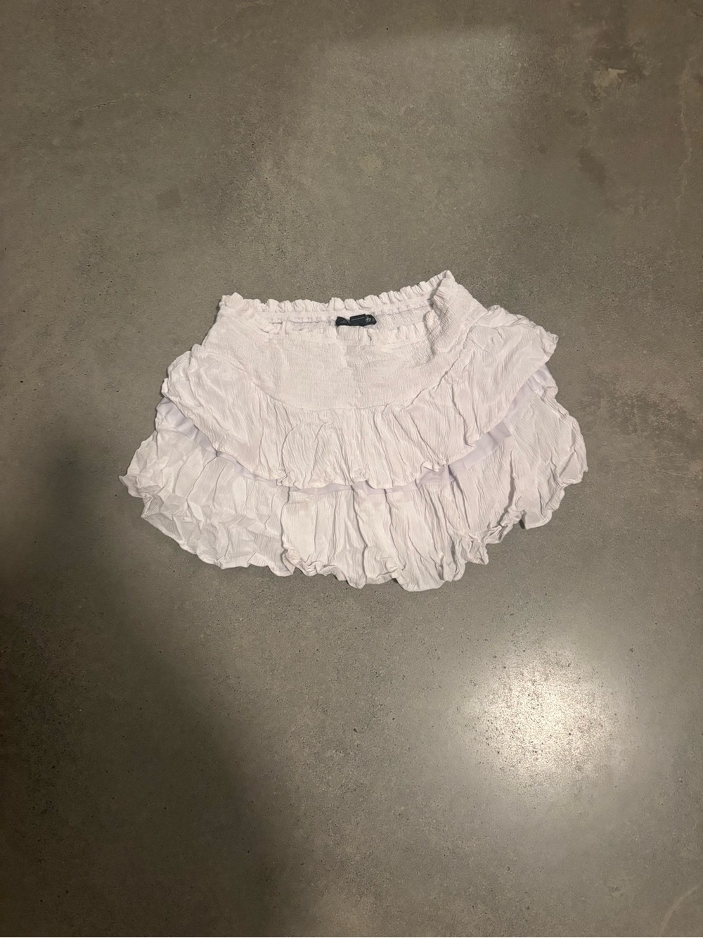 Streetwear Society White Tiered Mini Skirt